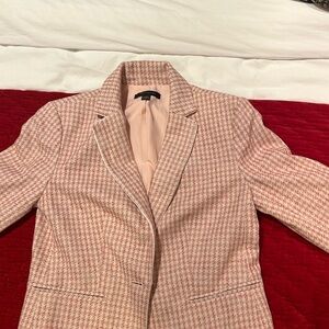 Ann Taylor pink/white womens work jacket size 0